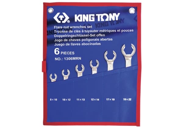 King Tony Jarruletkun avaimet 6kpl 8 - 22mm, kotelo Kt1306mrn