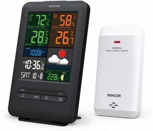Sääasema SWS 7300wt LCD-väri 13,8 cm:n kokoisena