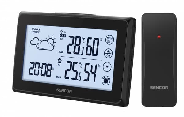 Værstasjon SWS 2850 berøringsskjerm, vekkerklokke, 1 ekstern sensor