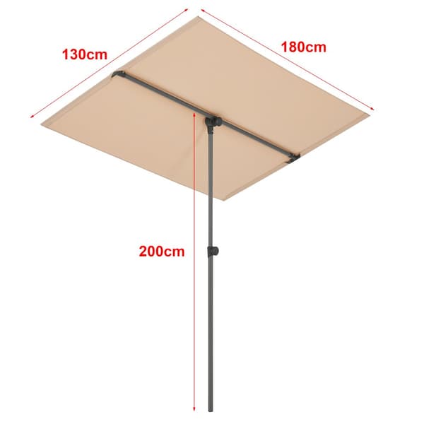Parasoll Carsoli roteras 360 grader sandfärg [pro.tec]