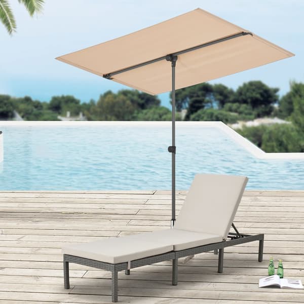 Parasoll Carsoli roteras 360 grader sandfärg [pro.tec]