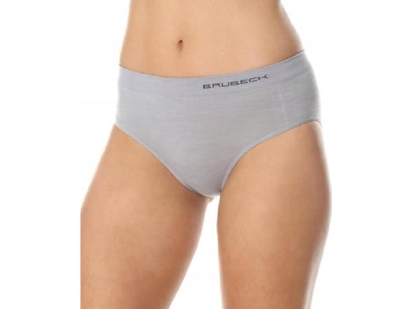 Brubeck HI10080 Dame hipsters klassisk COMFORT WOOL grå XL
