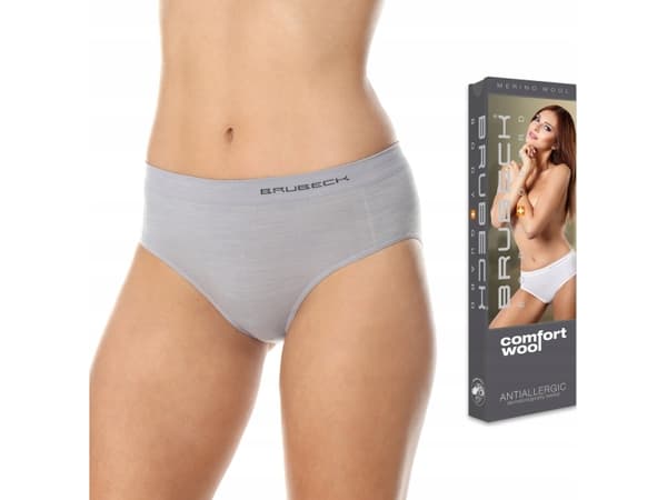 Brubeck HI10080 Dame hipsters klassisk COMFORT WOOL grå XL