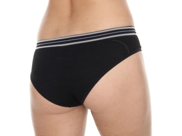 Brubeck Hipster-truser for kvinner Merino Active Wool svart s. L (HI10190)