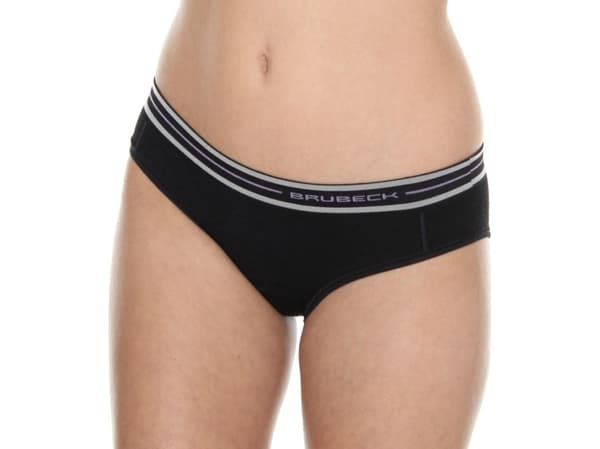 Brubeck Hipster-truser for kvinner Merino Active Wool svart s. L (HI10190)