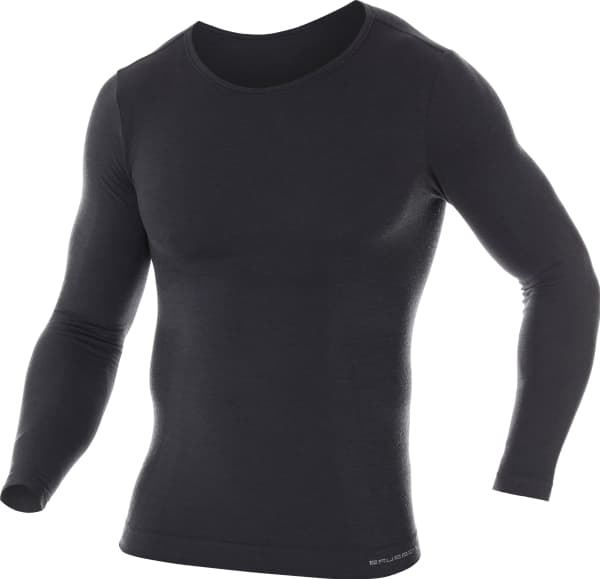 Brubeck Miesten Comfort Wool pitkähihainen T-paita grafiitti s. XXL (LS11600)