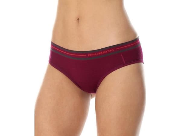 Brubeck HI10190 Hipstertruse for kvinner ACTIVE WOOL plum XL