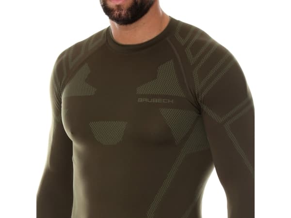 Brubeck LS14210 Bluza męska RANGER PROTECT khaki XXXL