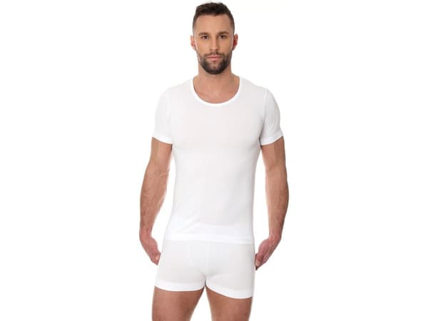 Brubeck, kortermet Comfort Cotton T-skjorte for menn, hvit, størrelse S (SS00990A)