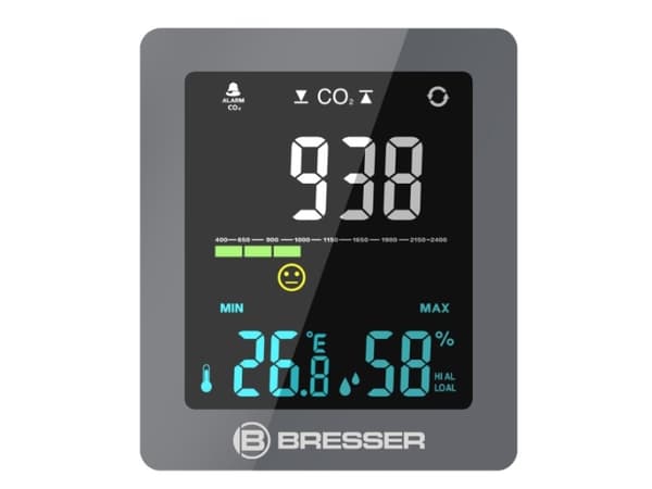 Bresser Smile - Thermo-hygro-CO2-måler - digital - grå
