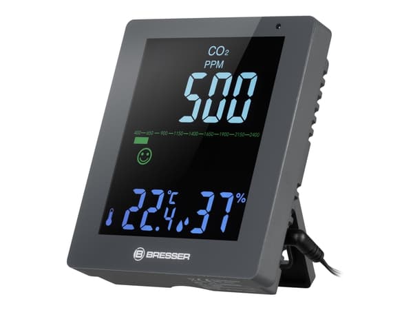 Bresser Smile - Thermo-hygro-CO2-måler - digital - grå