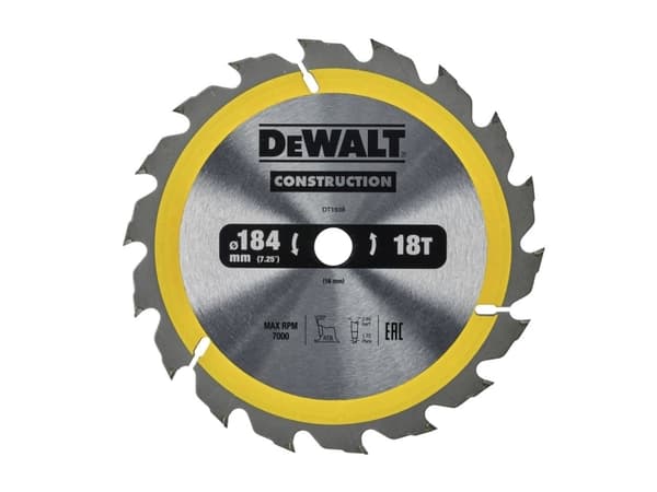 Dewalt pyörösaha 184x16mmx18z - DT1938-QZ - DT1938-QZ
