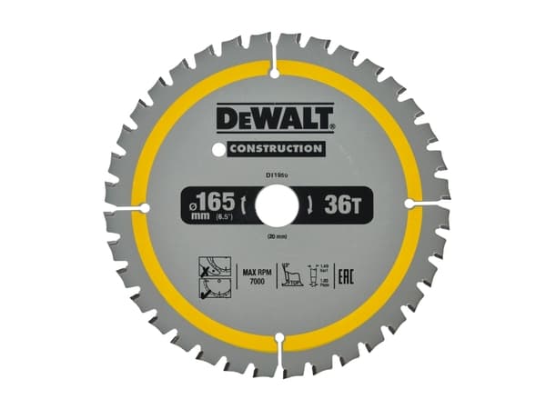 Dewalt cirkelsåg 165x20mmx36z - DT1950-QZ