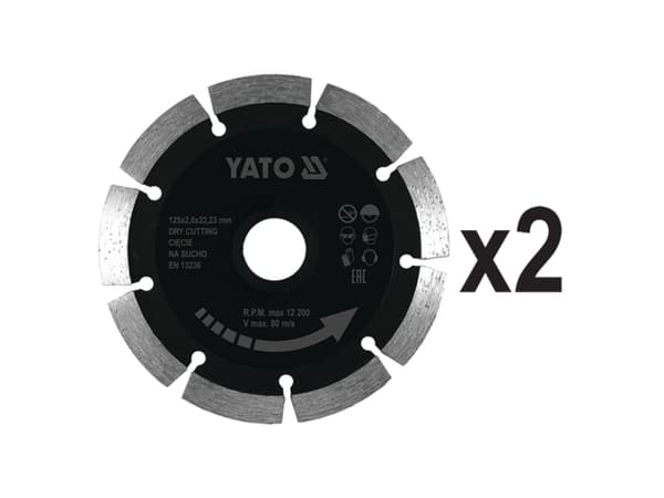 Yato YT-82015, Svart, Röd, 12,5 cm, 2,22 cm, 10500 RPM, 2,8 cm, 5 mm