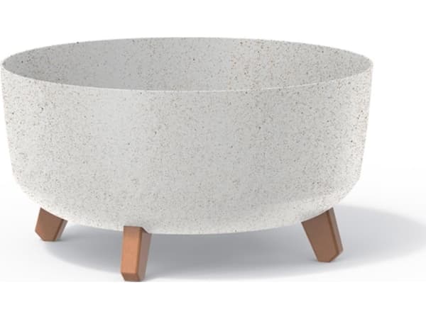 Prosperplast Gracia Low Eco Wood blomsterpotte DGRL400LW hvit øko