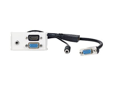 VivoLink - Utloppspanel - HD-15, minihörlurskontakt, stereo 3,5 mm, HDMI Vit