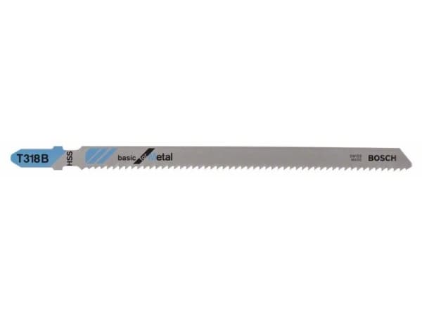 Bosch 2608631404, Stikksagblad, Aluminium, Rør, Profil, Blad metall, Høy-Hastighets Stål (HHS), Grå, 2 mm, 6 mm