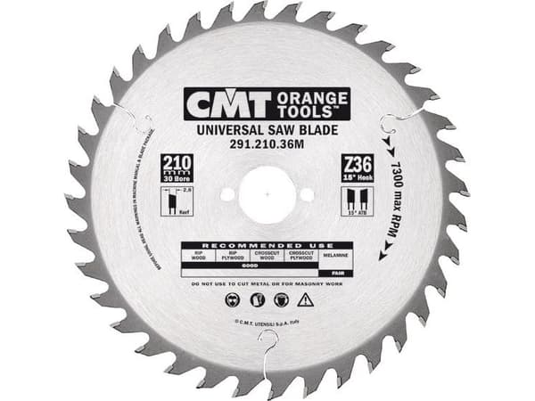 CMT universalsag, for langsgående og tverrskjæring HM 216x30x2,8/1,8 Z=48 (291.216.48M)