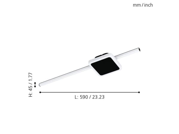 EGLO Sarginto, 1 ampuller, LED, Ikke-utskiftbare pærer, 3000 K, 950 lm, IP20