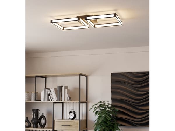 EGLO Altaflor, 8 ampuller, LED, 3000 K, 3040 lm, IP20, Sort, Hvit