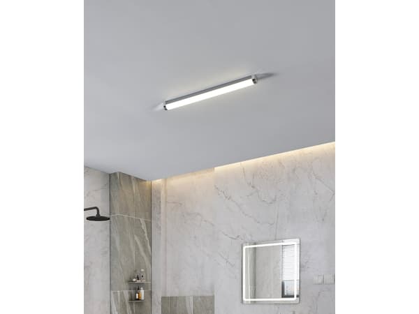 EGLO Tragacete 1, Krom, Silver, Plast, Stål, IP44, Badrum, Rektangel, LED
