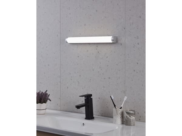EGLO Tragacete 1, Kromfarget, Sølv, Hvit, Plast, Stål, IP44, Universell, LED, 7,5 W
