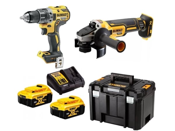 DEWALT. COMBO 18V DCK2020P2T (DCD791+DCG405) 2x5,0Ah TSTAK