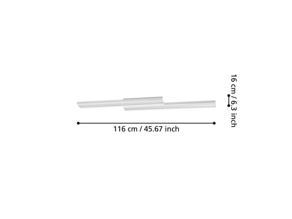 EGLO Saliteras-Z, 2 ampuller, LED, 3100 lm, IP20, Hvit
