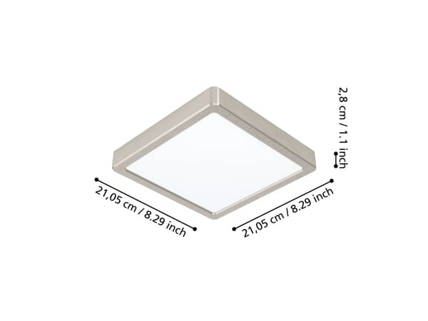 EGLO Fueva-Z, LED, 2250 lm, IP44, Nickel