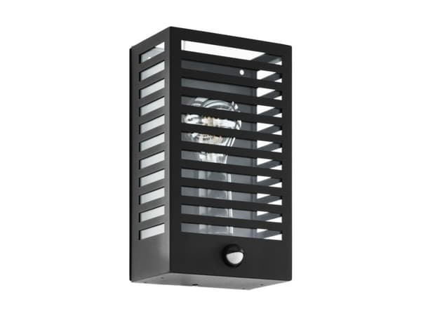 EGLO Alamonte 3, Vegglys, Sort, Aluminium, Stål, IP44, Fasade, Garage, I Sort