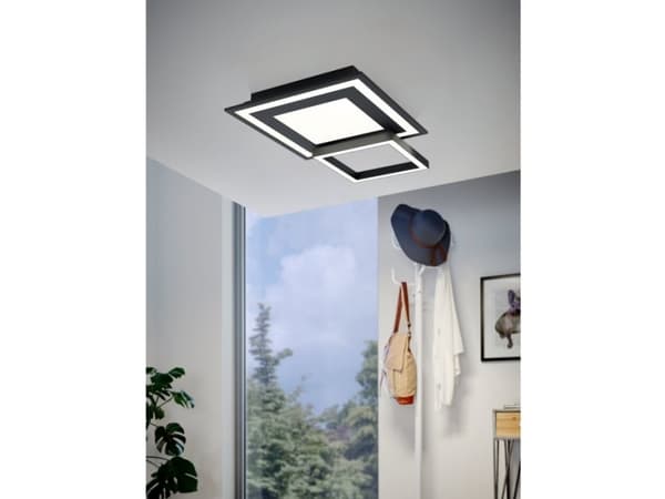 EGLO SAVATARILA-Z LOFT 450X450 RGB 1320+1280LM 2700-6500K SORT