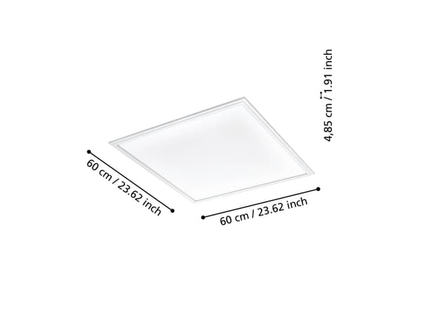 EGLO Salobrena-Z, Smarttaklampe, ZigBee, Hvit, LED, Aluminium, Plast, Hvit