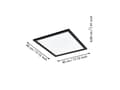 Miniatyrbild 5 av 5: EGLO SALO-Z LOFT 450X450 2500LM 2700-6500K SORT
