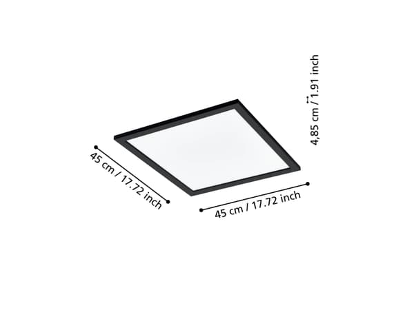 EGLO SALO-Z LOFT 450X450 2500LM 2700-6500K SORT