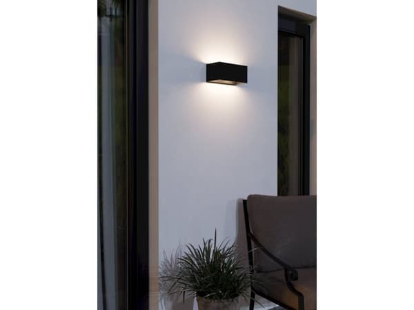 EGLO LESMO UTENDØRSVEGG 4X2,2W 920LM 3000K IP44 SVART/KLAR