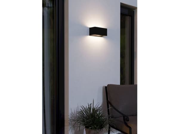 EGLO LESMO UTENDØRSVEGG 4X2,2W 920LM 3000K IP44 SVART/KLAR