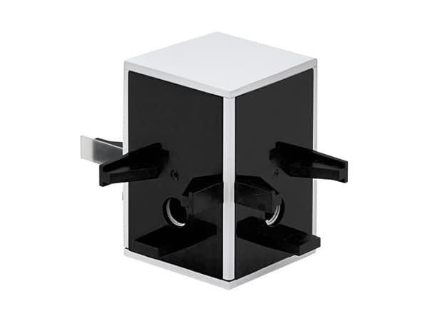 EGLO TP Cube Connector, Kontakt, Sort, Hvit, Aluminium, Plast, 360 g, 61 mm, 76 mm