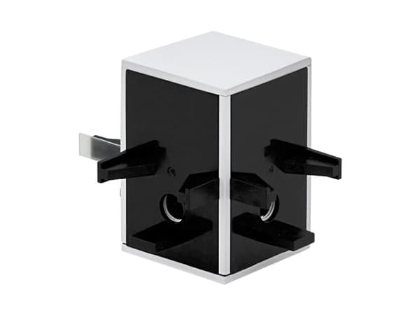 EGLO TP Cube Connector, Kontakt, Sort, Hvit, Aluminium, Plast, 360 g, 61 mm, 76 mm