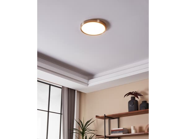 EGLO Fueva-Z, Smarttaklampe, ZigBee, Nickel, Hvit, LED, Aluminium, Plast, Kjølig hvit, Nøytral hvit, Varm hvit