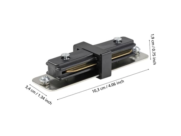 EGLO TB Connector, T-kobling, Sort, Plast, Eglo, IP20, Tak/Vegg