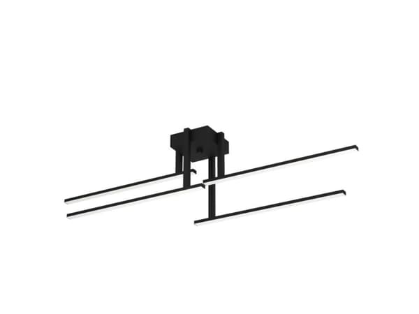 EGLO Ipolitto, 4 ampuller, LED, 3000 K, 3600 lm, IP20, Sort, Hvit Sort, Hvit
