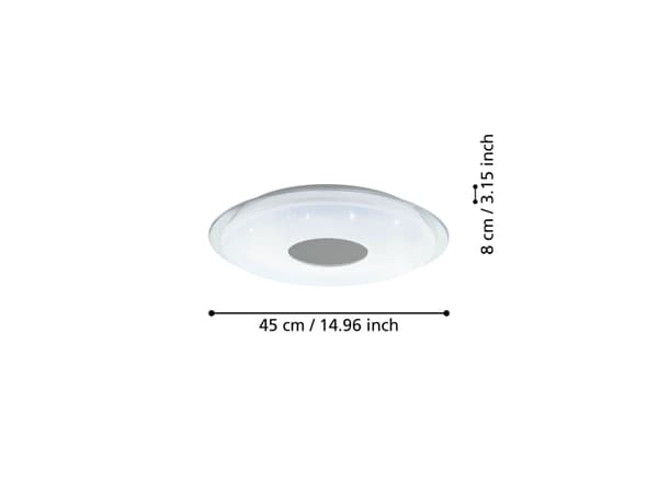 EGLO LANCIANO-Z TAK Ø450 2160LM 2700-6500K VIT/KLAR