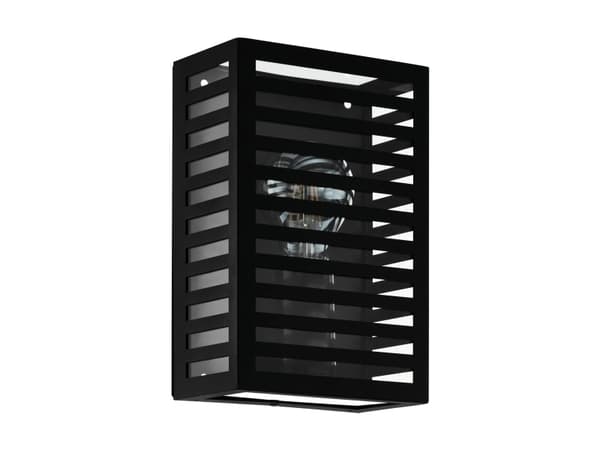EGLO Alamonte 3, Vegglys, Sort, Aluminium, Stål, IP44, Fasade, Garage, I
