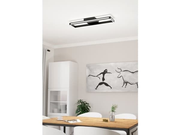 EGLO Salvilanas-Z, 1 lampor, LED, 6500 K, 2700 LM, IP20, Svart, Vit