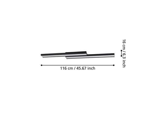 EGLO SALITERAS-Z LOFT L1160 RGB 3100LM 2700-6500K SORT