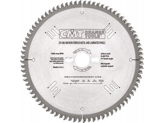 Skiveskjæring HW 254x3,2x30 Z80 a -5° Neg. b TCG, CMT