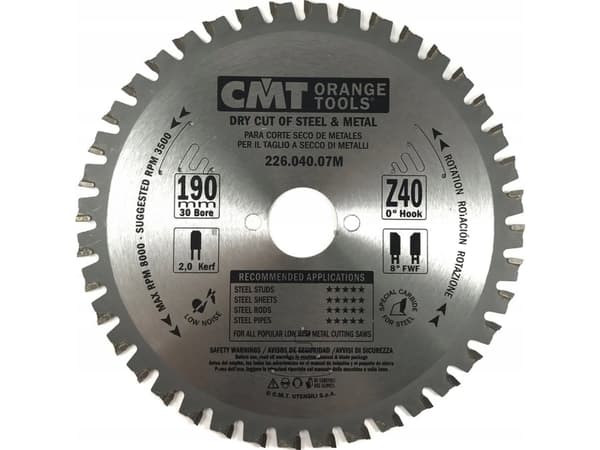 CMT 226.040.07M Saw HM D = 190 F = 30 Z = 40