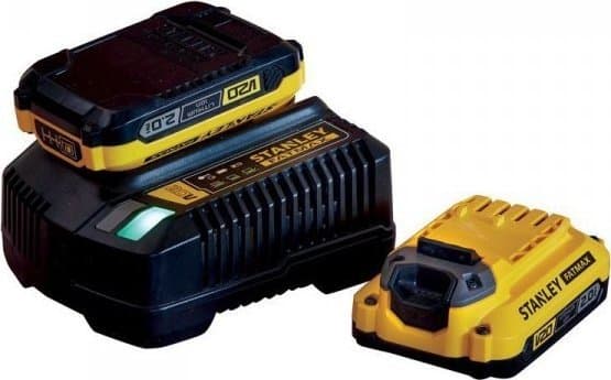 Stanley FATMAX SFMCB12D2-QW, Akku- ja laturisarja, 4 At, 20 V, Stanley