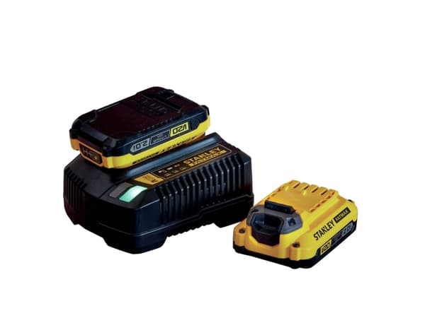 Stanley FATMAX SFMCB12D2-QW, Akku- ja laturisarja, 4 At, 20 V, Stanley