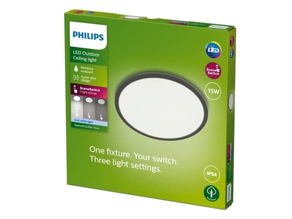 Philips Ulkovalaisimet, Musta, Valkoinen, IP54, Puutarha, Patio, II, Moderni, Puutarha, Patio